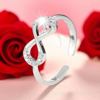 Anillo Infinito Ajustable Plata.