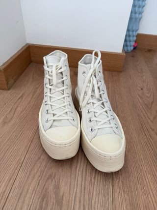 Converse Chuck Taylor plataforma blancas 39,5