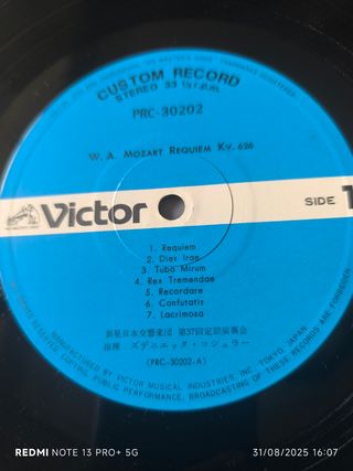 Mozart Requiem KV.626, LP