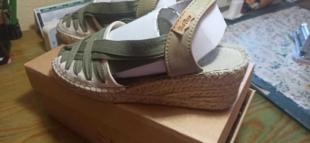 Alpargatas Caqui - Lona - Cuña