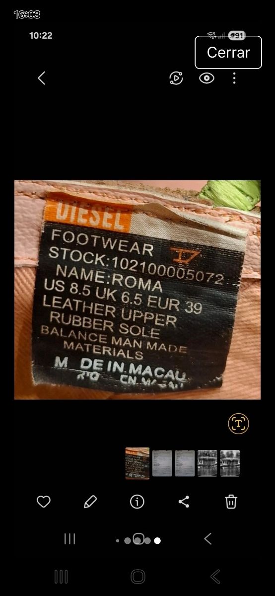 Zapatillas Diesel Vintage Rosa