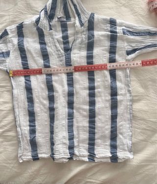 Camicia greca a righe, cotone 100%