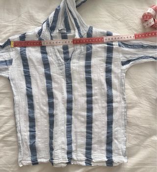 Camicia greca a righe, cotone 100%