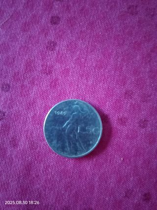 50 Lire Italia 1989