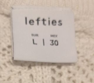 Top crochet Lefties L - blanco
