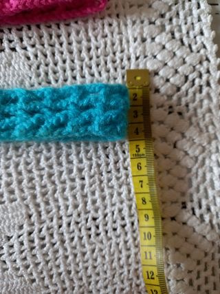 Diadema crochet azul turquesa