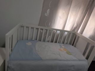 Cuna colecho madera blanca