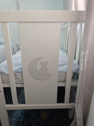Cuna colecho madera blanca
