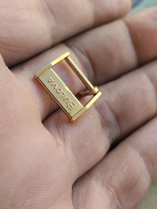 Hebilla reloj Bulova dorada