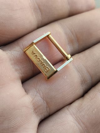 Hebilla reloj Bulova dorada