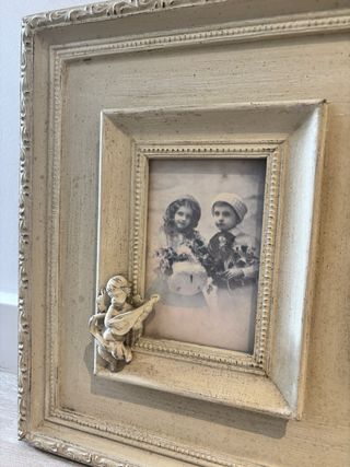 Marco fotos vintage triple beige