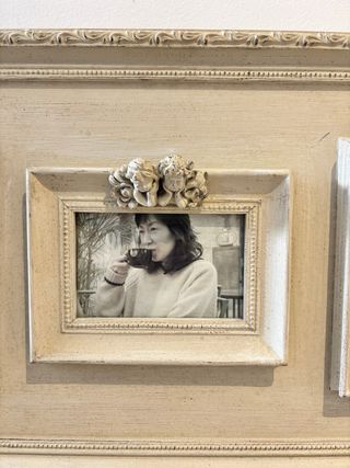 Marco fotos vintage triple beige