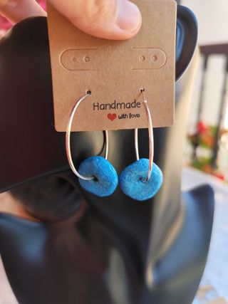 Aros Pendientes turquesa 