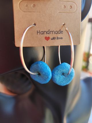Aros Pendientes turquesa 