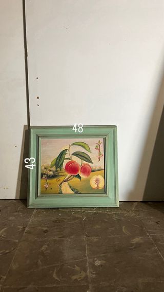 Cuadro de melocotones - Pintura vintage