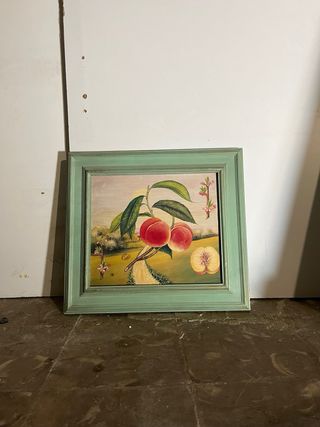 Cuadro de melocotones - Pintura vintage