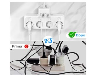 Multipresa 4 prese + USB