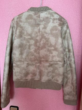 Chaqueta Mango borrego beige M