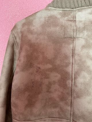 Chaqueta Mango borrego beige M