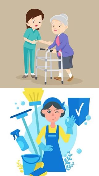 Cuidado de mayores y limpieza por horas 