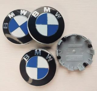 4 TAPABUJES CENTRO RUEDA LLANTA ORIGINAL BMW 68MM
