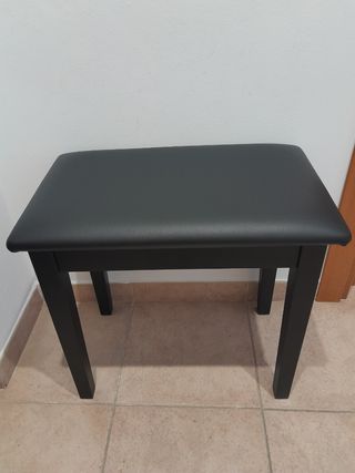 Taburete piano negro - Asiento acolchado