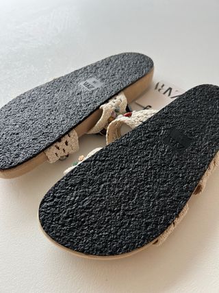 Sandalias ZARA crochet piedras multicolor