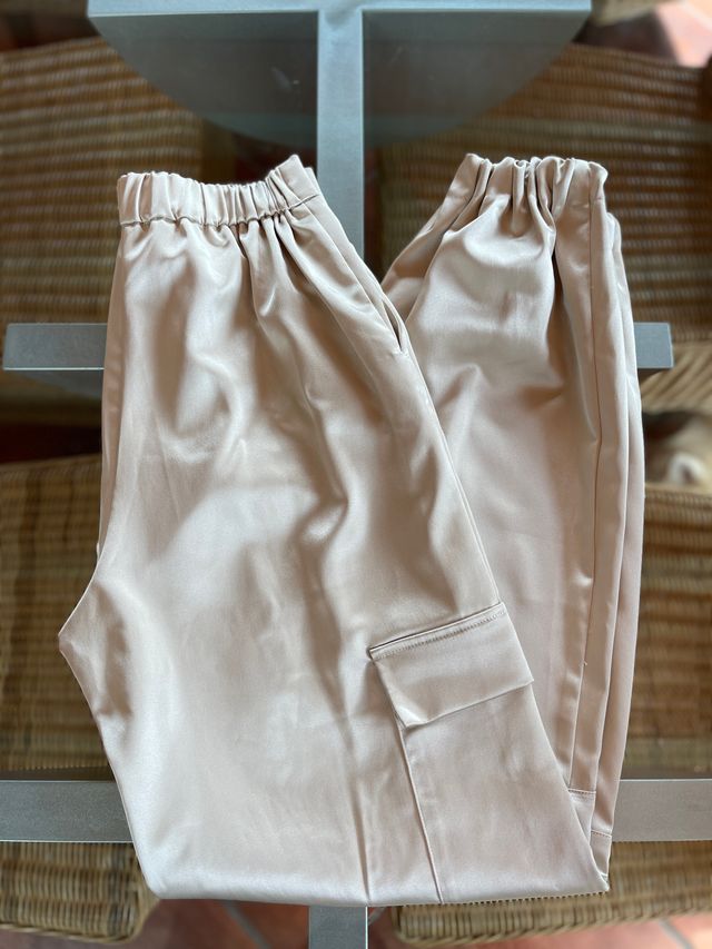 Pantalones cargo Zara beige - Talla S