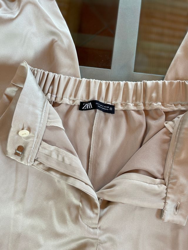 Pantalones cargo Zara beige - Talla S