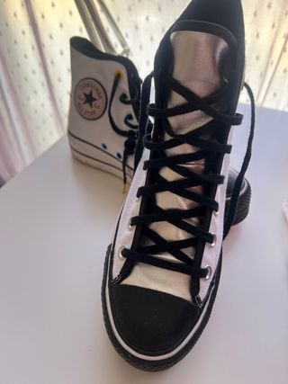 Converse All Star Plata-Blanco