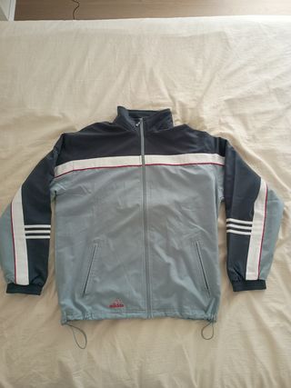 Chaqueta Adidas vintage azul-gris