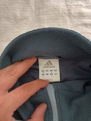 Chaqueta Adidas vintage azul-gris