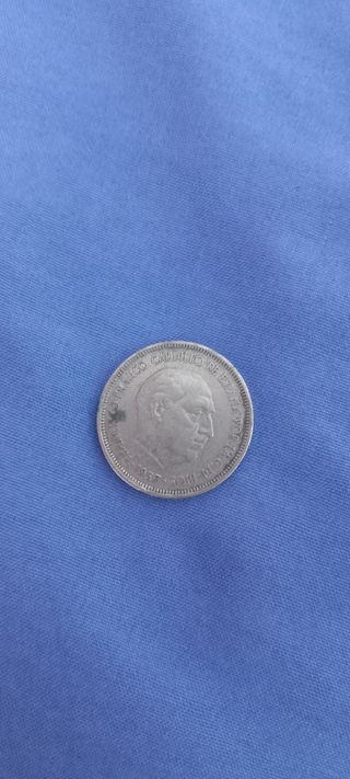 Moneda 5 pesetas Franco 1957