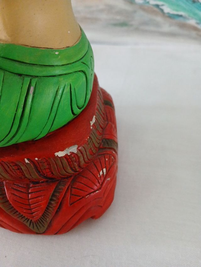 Estatua Buda Ceramica Verde