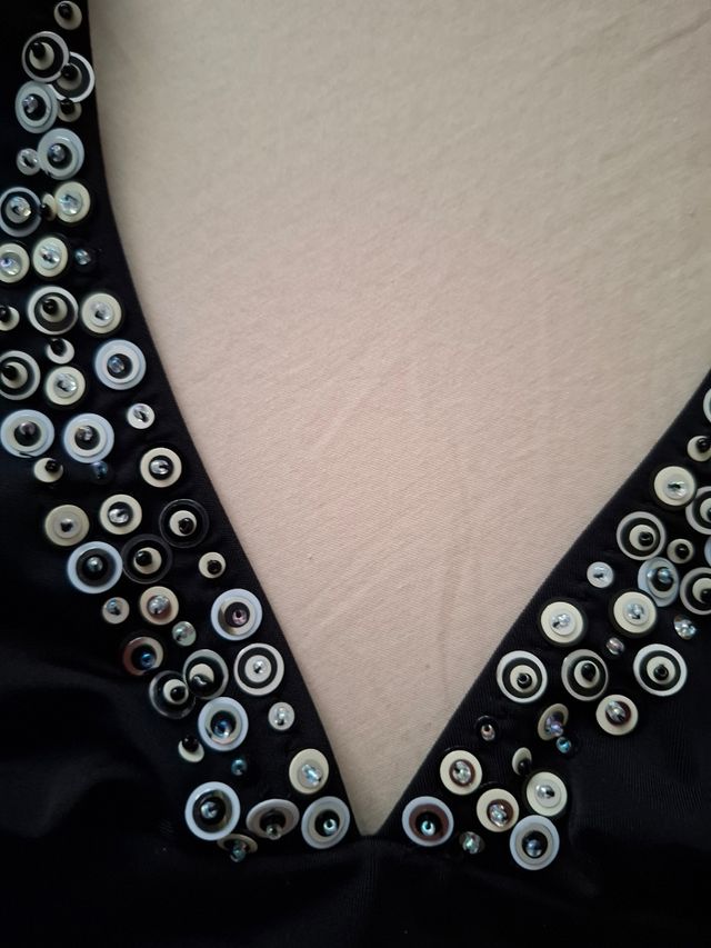 Bikini-Top negro c/lentejuelas