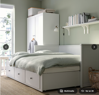 Estructura diván HEMNES Ikea 3 cajones + 1 colchón