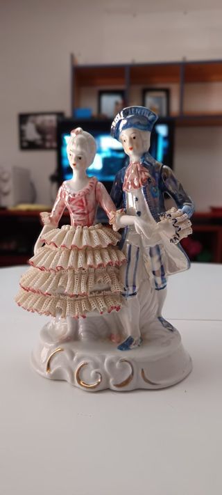 Pareja porcelana vintage