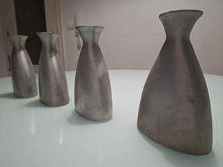 4 Candelabros metal plata