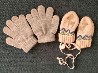 Guantes bebé - lana y algodón