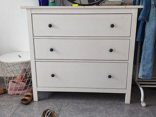 Cassettiera Hemnes Ikea a 3 cassetti bianca