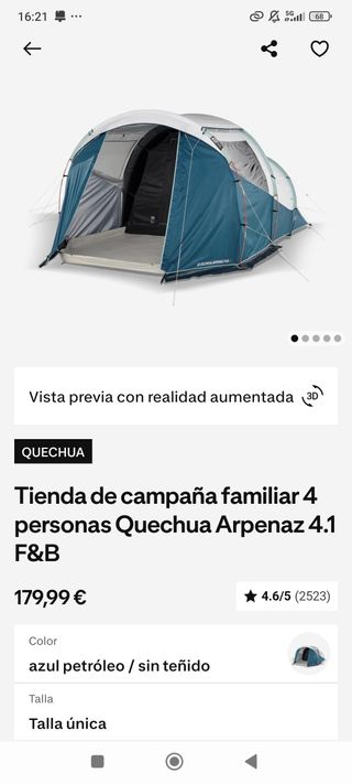Tienda Quechua Arpenaz 4.1 F&B 4p