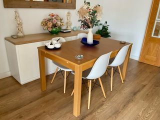 Mesa Ikea comedor madera/extensible y 4 sillas 