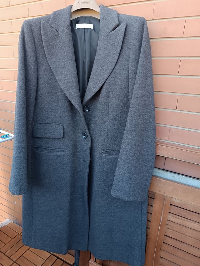 Cappotto lungo grigio donna