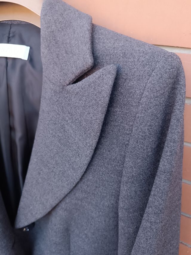 Cappotto lungo grigio donna
