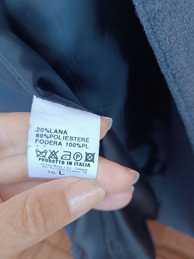 Cappotto lungo grigio donna