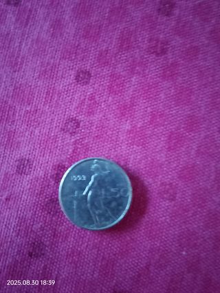 50 Lire mini repubblica italiana del 1993