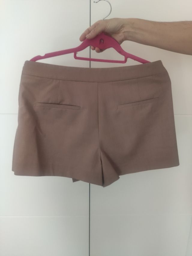 Shorts-Pantalón Zara marrón