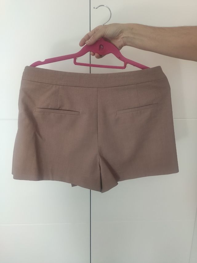 Shorts-Pantalón Zara marrón