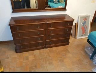 Cómoda de madera, 8 cajones