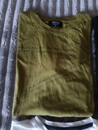 4 Camisetas Hombre Talla S manga corta